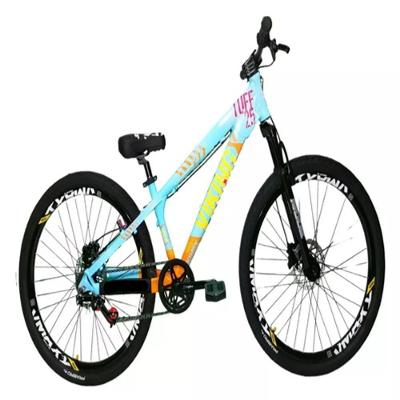 Bicicleta Vikingx Azul Laranja Aro 26 Single Wheeling Freio Hidráulico