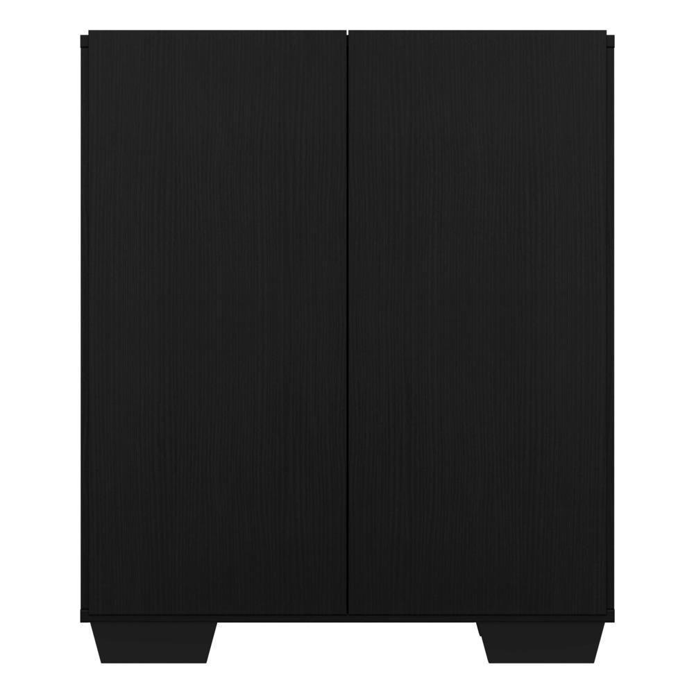 Aparador Buffet 2 Portas Com Pés Quadrados Veneza Multimóveis V3610 Preto Preto - 3