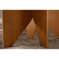 Sala De Jantar Completa Nevada C/ Tampo Madeirado Canto Curvo 90x90cm E 4 Cadeiras Jaspe Naturale - Linho Bege - Rufato - 5