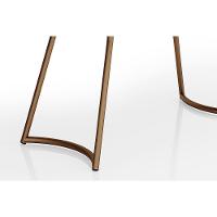 Mesa De Sala Jantar évora Maior 1603 C/ Tampo Madeirado C/ Vidro 170x90cm Rose/freijo/nogal - Carraro - 6