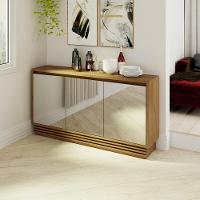 Aparador Buffet 3 Portas 1 Gav Com Espelho Cr50004 Natural - 1