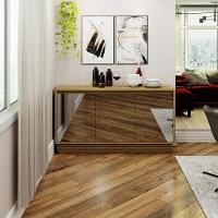 Aparador Buffet 3 Portas 1 Gav Com Espelho Cr50004 Natural - 2