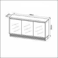 Aparador Buffet 3 Portas 1 Gav Com Espelho Cr50004 Natural - 6