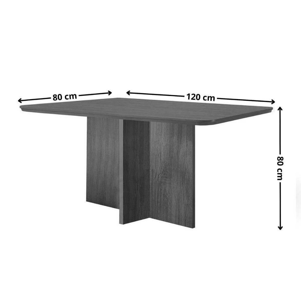 Sala De Jantar Completa Berlim C/ Tampo Madeirado Canto Curvo 120x80cm E 4 Cadeiras Tilia Naturale - Linho Bege - Rufato - 2