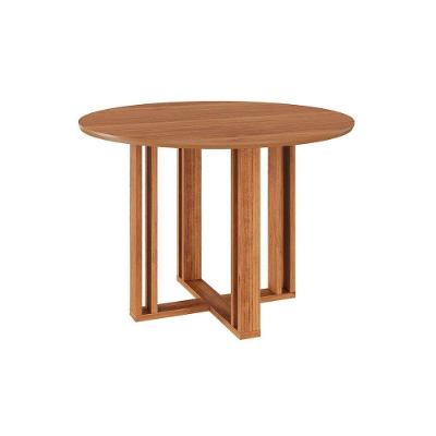 Mesa De Sala Jantar Flora C/ Tampo Madeirado 109cm Cinamomo - Cimol