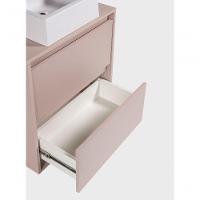 Gabinete Para Banheiro Com Cuba E Espelho Redondo 60cm Mdf Rosa Dubai - On Móveis - 10