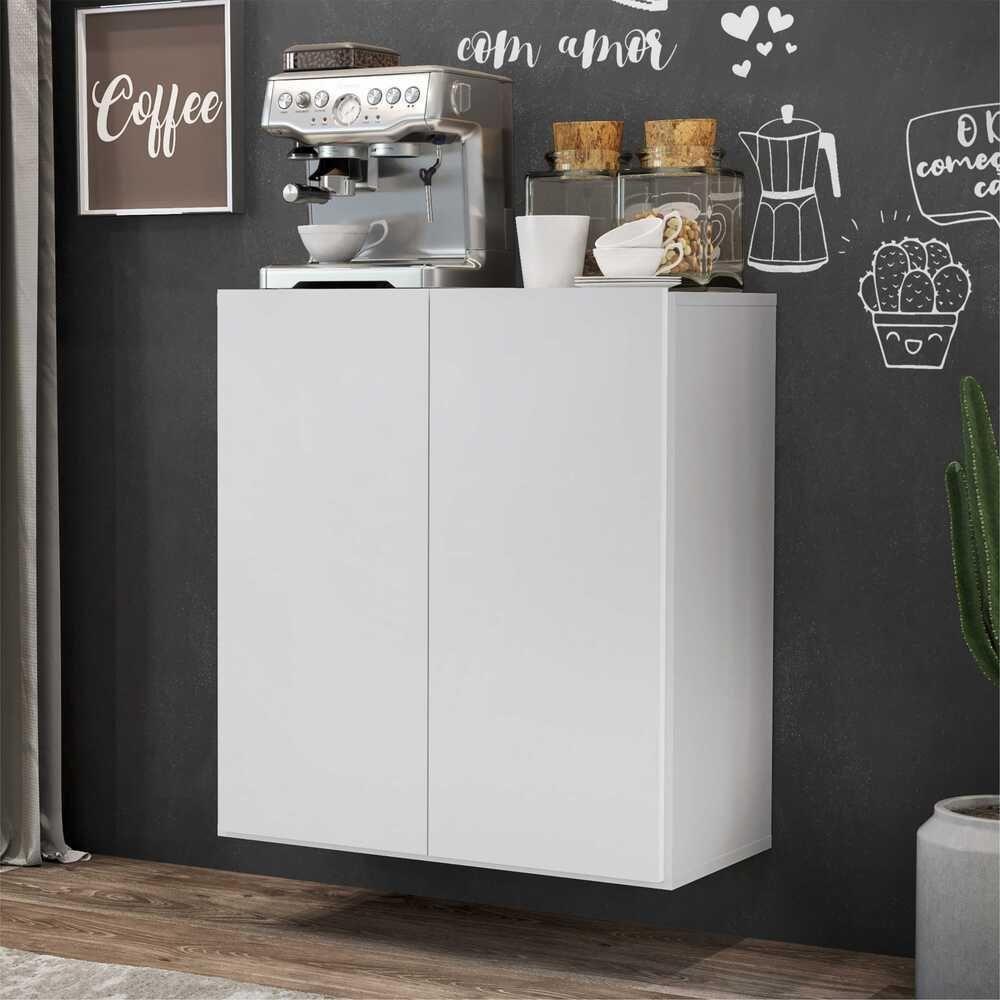 Aparador Buffet 2 Portas Suspenso Veneza Multimóveis V3608 Branco Branco - 7