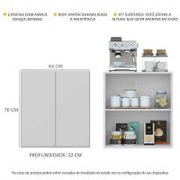 Aparador Buffet 2 Portas Suspenso Veneza Multimóveis V3608 Branco Branco - 6