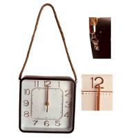 Relógio De Parede 20 Com Com Alças De Sisal Preto - 1