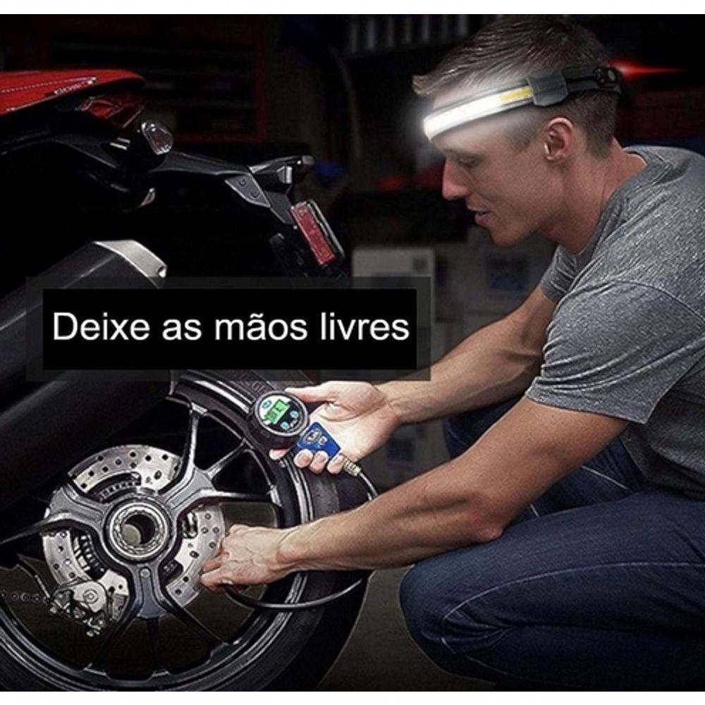 Lanterna De Cabeça Led Recarregável Com Sensor De Movimento, 350 Lúmens, Ipx4 à Prova D'água, 8 Horas De Duração - 3