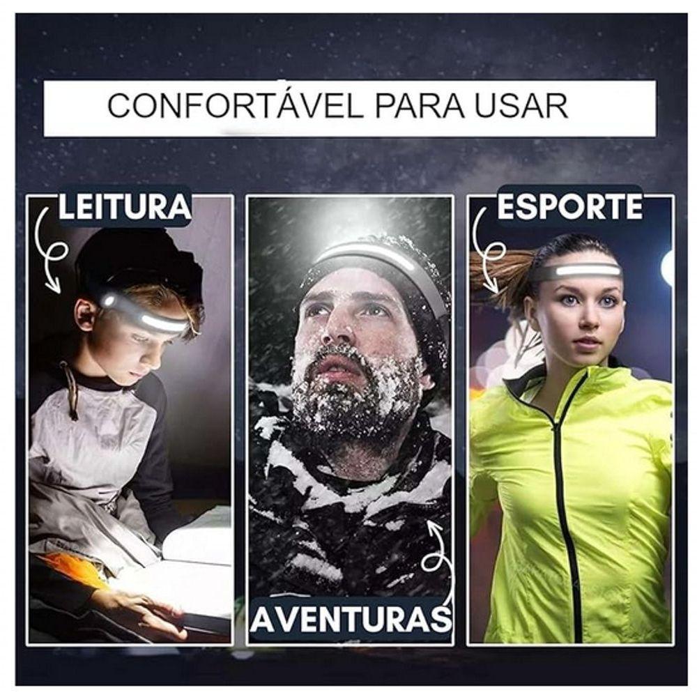 Lanterna De Cabeça Led Recarregável Com Sensor De Movimento, 350 Lúmens, Ipx4 à Prova D'água, 8 Horas De Duração - 4