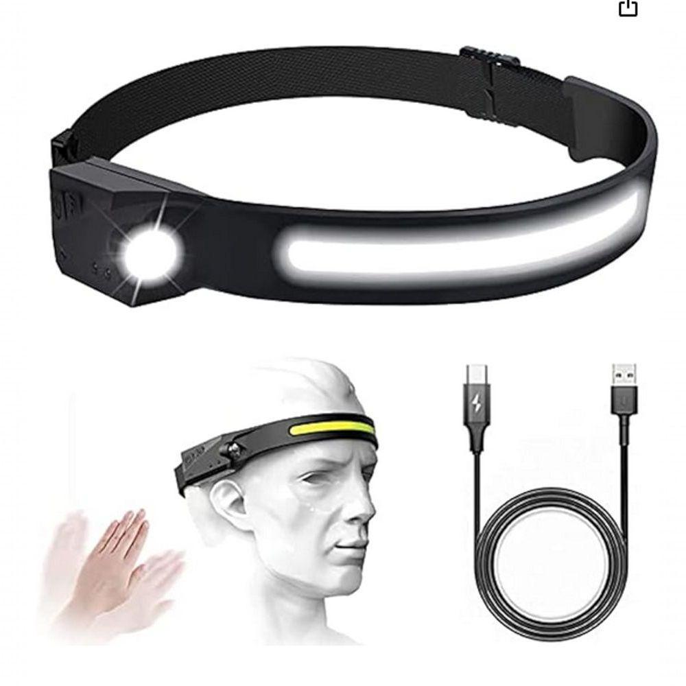 Lanterna De Cabeça Led Recarregável Com Sensor De Movimento, 350 Lúmens, Ipx4 à Prova D'água, 8 Horas De Duração - 7