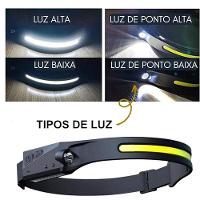 Lanterna De Cabeça Led Recarregável Com Sensor De Movimento, 350 Lúmens, Ipx4 à Prova D'água, 8 Horas De Duração - 6
