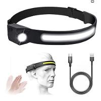 Lanterna De Cabeça Led Recarregável Com Sensor De Movimento, 350 Lúmens, Ipx4 à Prova D'água, 8 Horas De Duração - 7