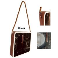 Relogio De Parede 20 Com Com Alças De Sisal Fundo Preto - 2