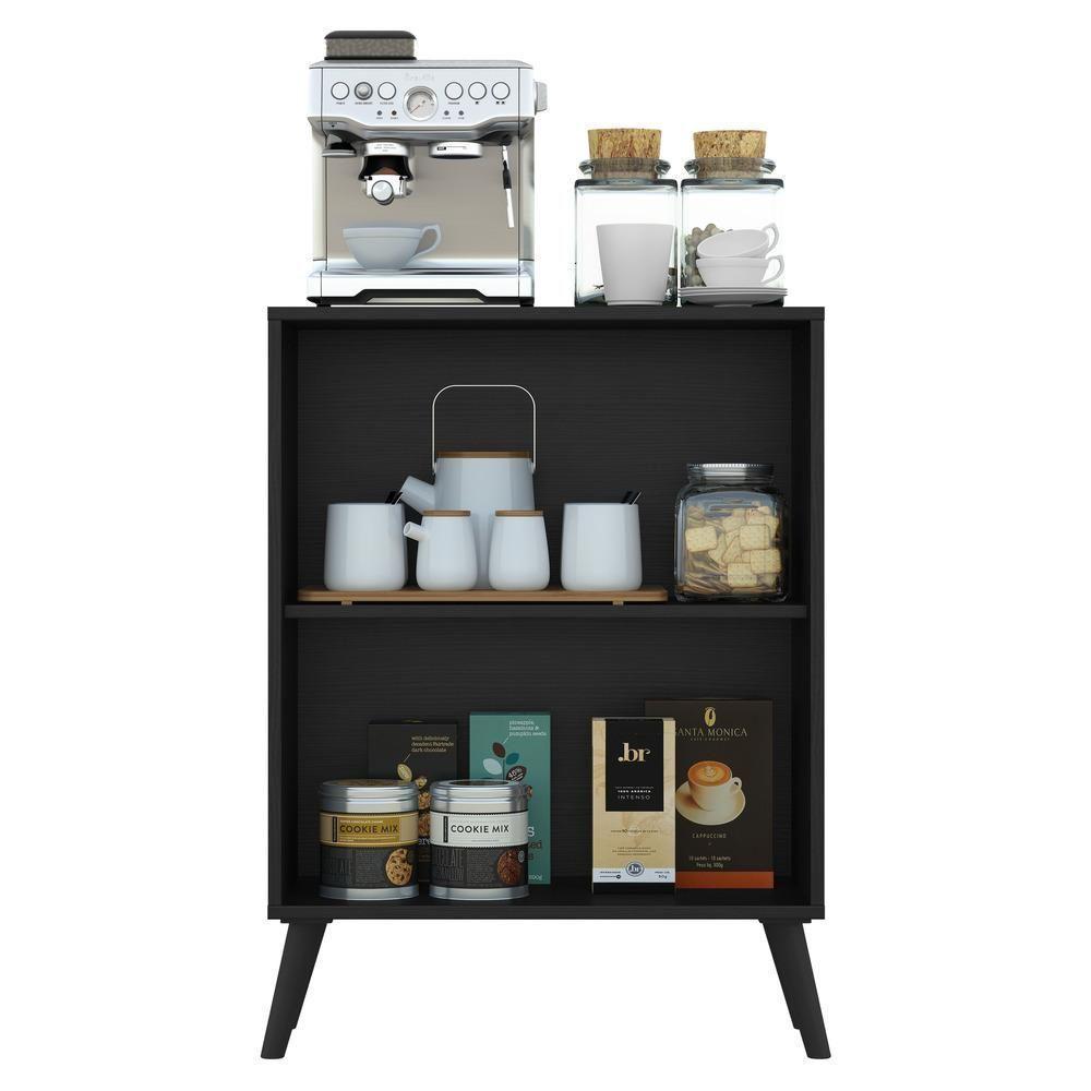 Aparador Buffet 2 Portas Retrô Veneza Multimóveis V3609 Preto Preto - 2