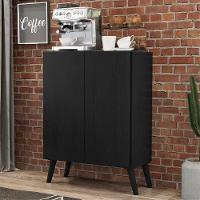 Aparador Buffet 2 Portas Retrô Veneza Multimóveis V3609 Preto Preto - 5