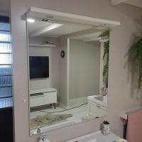 Espelho Para Banheiro Com Led 80cm Mdf Rosa - On Móveis - 7