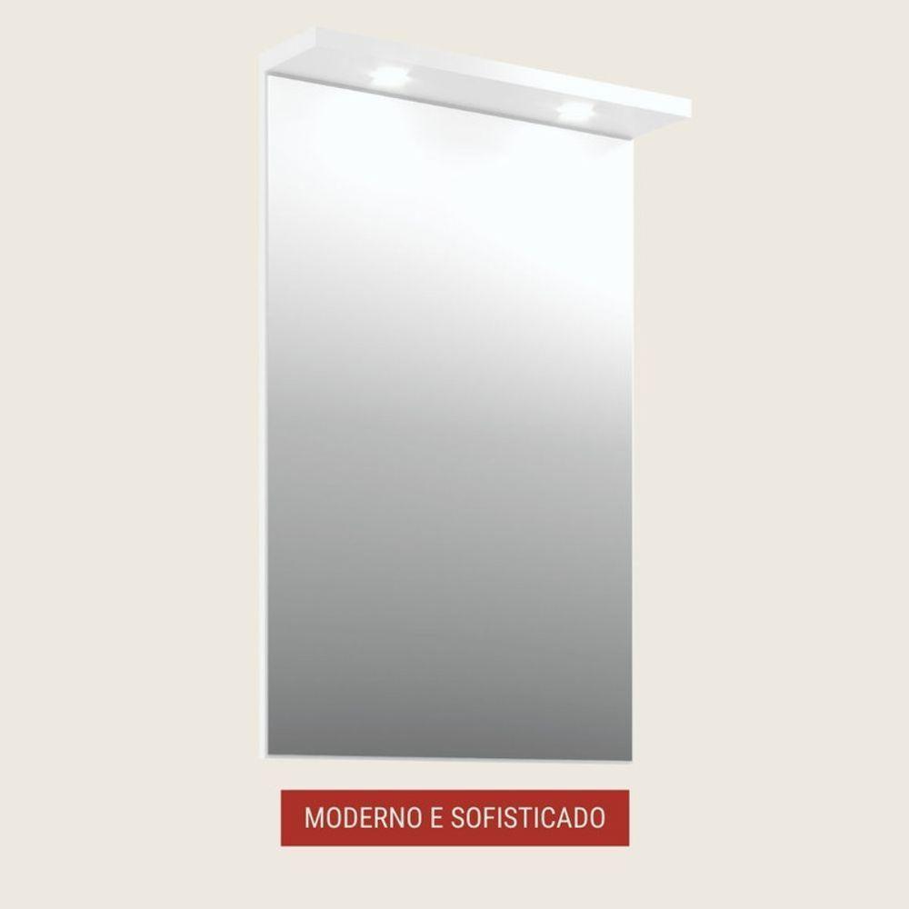 Espelho Para Banheiro Com Led 60cm Mdf Verde - On Móveis - 2