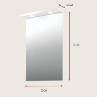 Espelho Para Banheiro Com Led 60cm Mdf Verde - On Móveis - 3