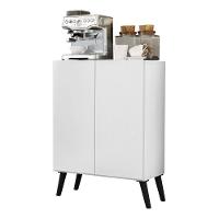 Aparador Buffet 2 Portas Retrô Veneza Multimóveis V3609 Branco/Preto Branco/Preto - 1