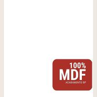 Gabinete Para Banheiro Com Tampo Cuba E Espelheira Organica 80cm Retro Mdf Branco Milano - On Móveis - 8