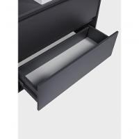 Gabinete Para Banheiro Com Cuba E Espelho Redondo 80cm Mdf Grafite Dubai - On Móveis - 10