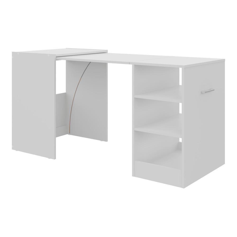 Aparador Bar Com Mesa Dobrável Ibiza Multimóveis Branco - 2