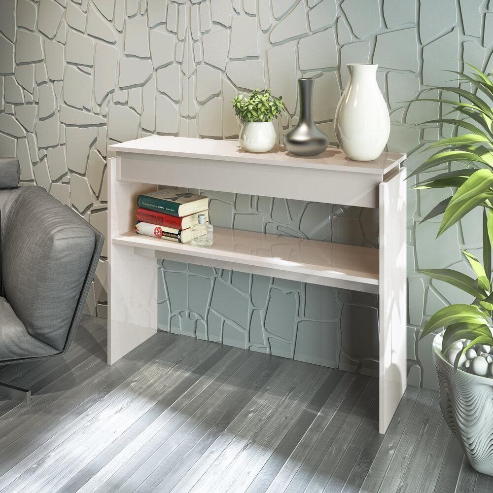 Aparador 100Cm Com Prateleira Multimóveis Cr50028 Off White Off White - 1