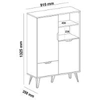 Adega Bar Com Pés Metálicos Multimóveis Cr50035 Carvalho/Grafite Carvalho/Grafite - 5