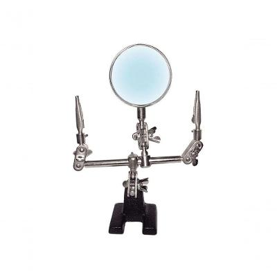 Lupa Com Suporte E Pincas C- Aumento 3x Hikari Hls10