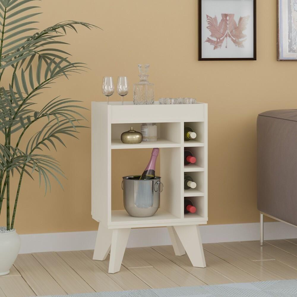 Adega Bar Retrô Com Espelho Multimóveis Cr50033 Off White Off White - 1