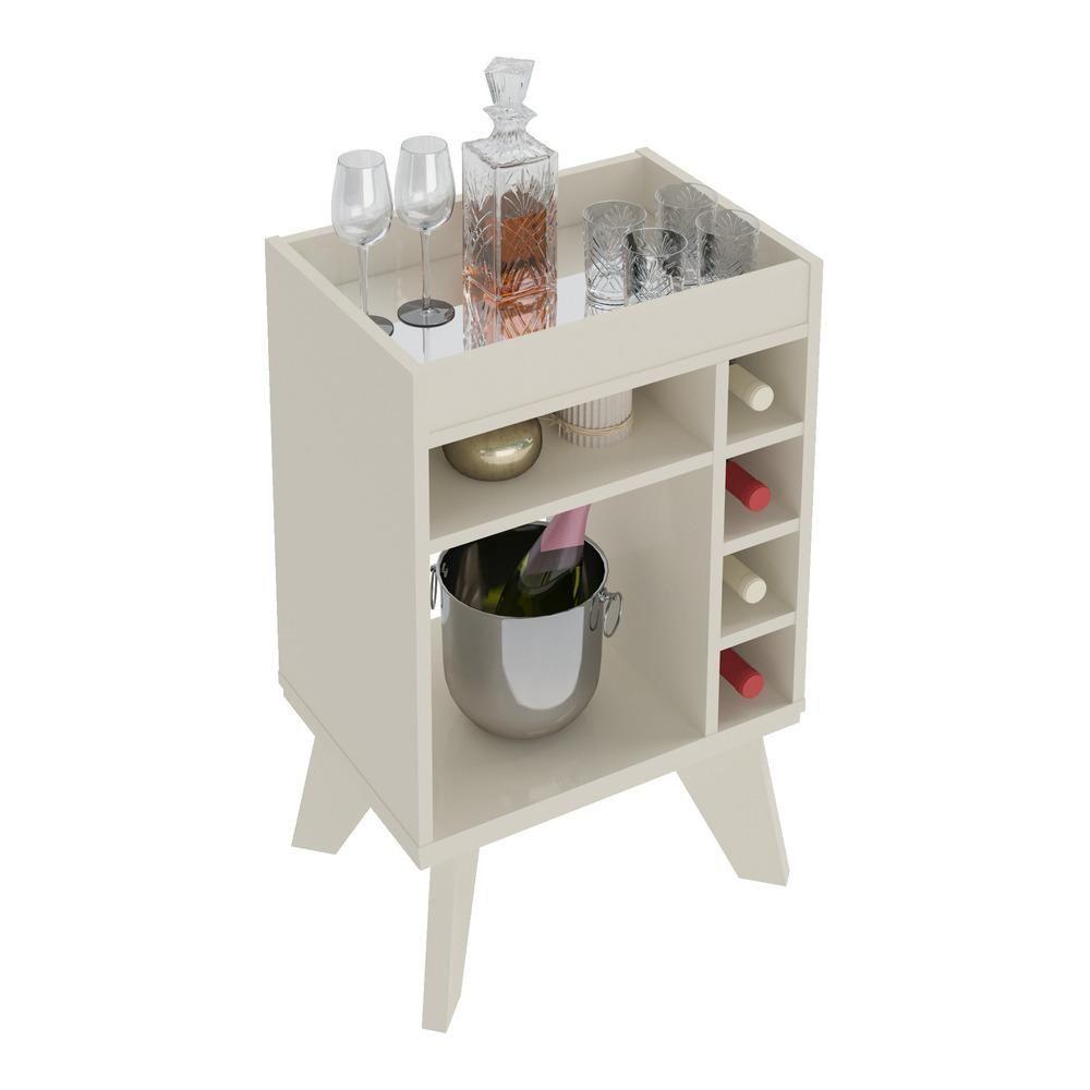 Adega Bar Retrô Com Espelho Multimóveis Cr50033 Off White Off White - 6