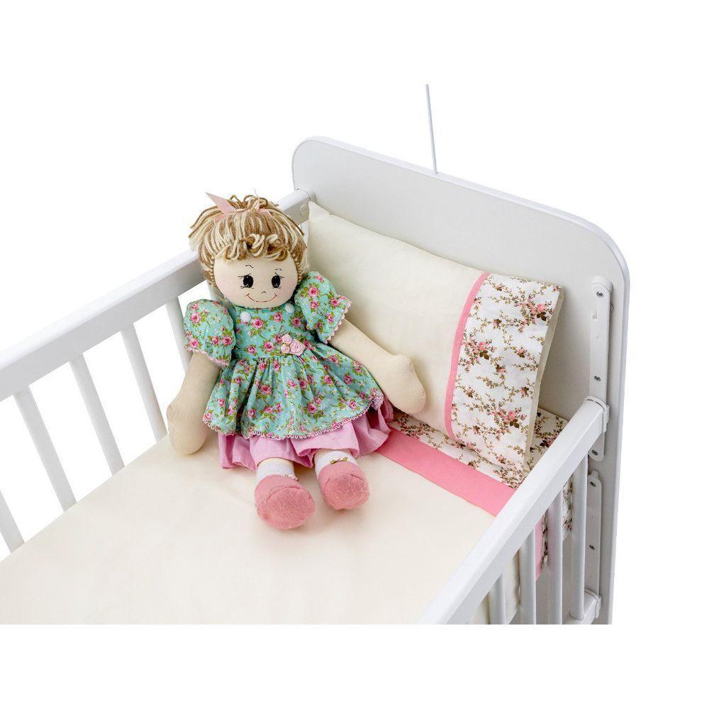 Mini Berço Grade Móvel Com Colchão E Regulagem De Altura - 3