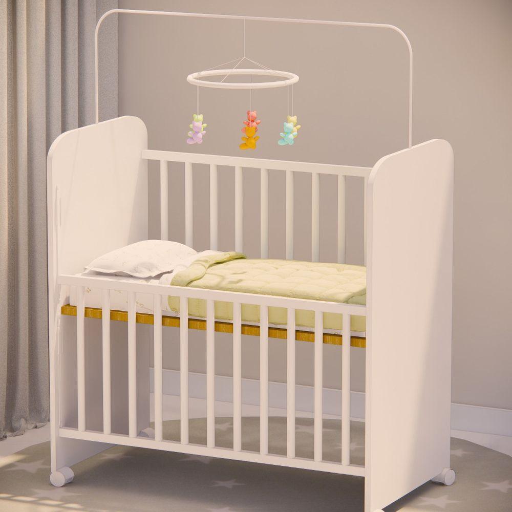 Mini Berço Grade Móvel Com Colchão E Regulagem De Altura - 6