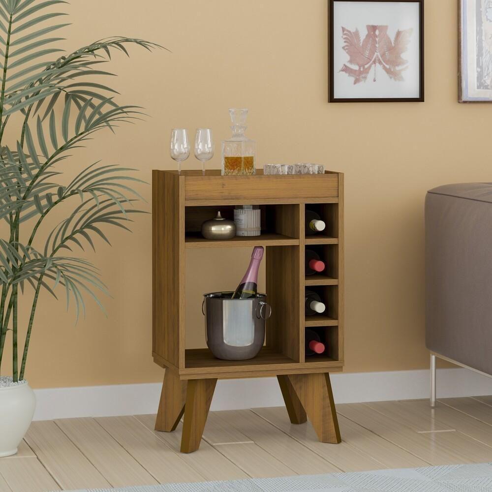 Adega Bar Retrô Com Espelho Multimóveis Cr50033 Pinho Pinho - 1