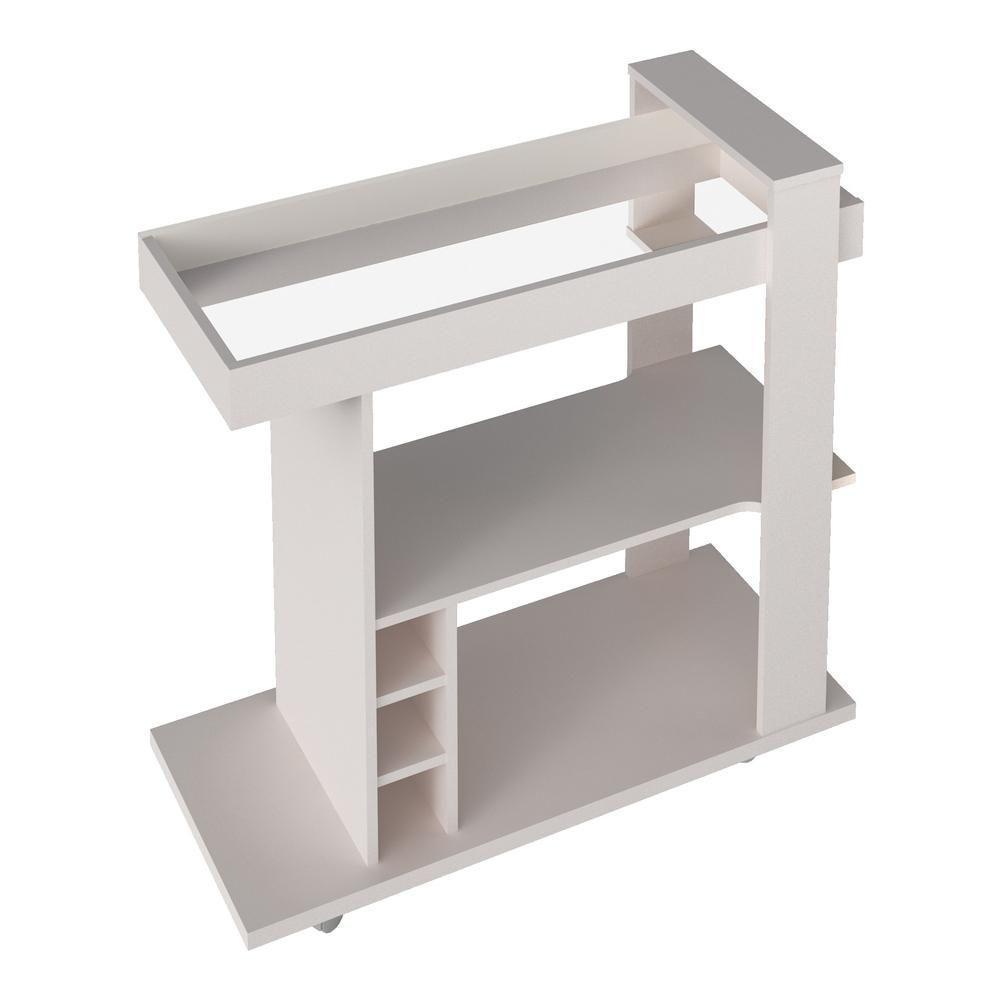 Adega Bar Com Porta-Taças E Garrafas Multimóveis Cr50032 Off White Off White - 4