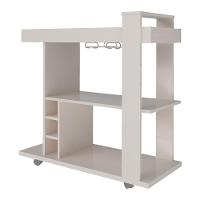 Adega Bar Com Porta-Taças E Garrafas Multimóveis Cr50032 Off White Off White - 3