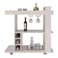 Adega Bar Com Porta-Taças E Garrafas Multimóveis Cr50032 Off White Off White - 6