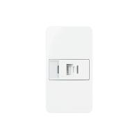 Placa Para Condulete Caixa 3/4" Com Tomada Para Rede De Informática Margirius Sleek Rj45 Cat6 Branca Branco - 1