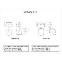4 Rodinha para Berço Rodízio Roda Chapa U 15mm 100kg - 3