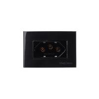 Placa Para Móveis 65x45 Com Tomada Margirius Sleek 2p+t 20a Preto Ebony - 1