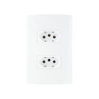 Tomada Dupla Margirius Sleek 2p+t 20a Com Placa 4x2 Branca - 1
