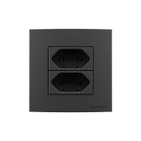 Placa Para Móveis 80x80 Com Tomada Usb-a 1a 5w E Tomada 2p+t 20a Margirius Sleek Branca - 1