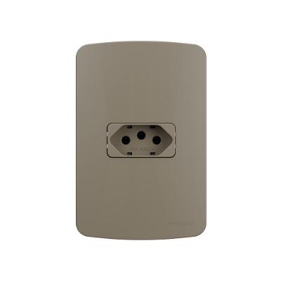 Tomada Margirius B3 Colors 2p+t 20a Com Placa 4x2 Argila