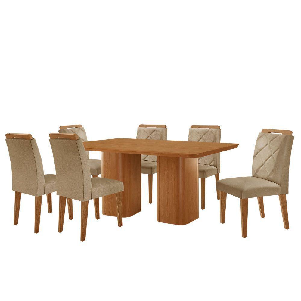 Mesa Eloise 180cm Mdf Laminado 6 Cadeiras Mels=issa Turim 07/naturale Laminado - 3