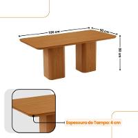 Mesa Eloise 180cm Mdf Laminado 6 Cadeiras Mels=issa Turim 07/naturale Laminado