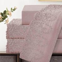 Jogo De Cama Lençol Queen Desirre 4 Peças - Rosê - 100% Poliéster - 5