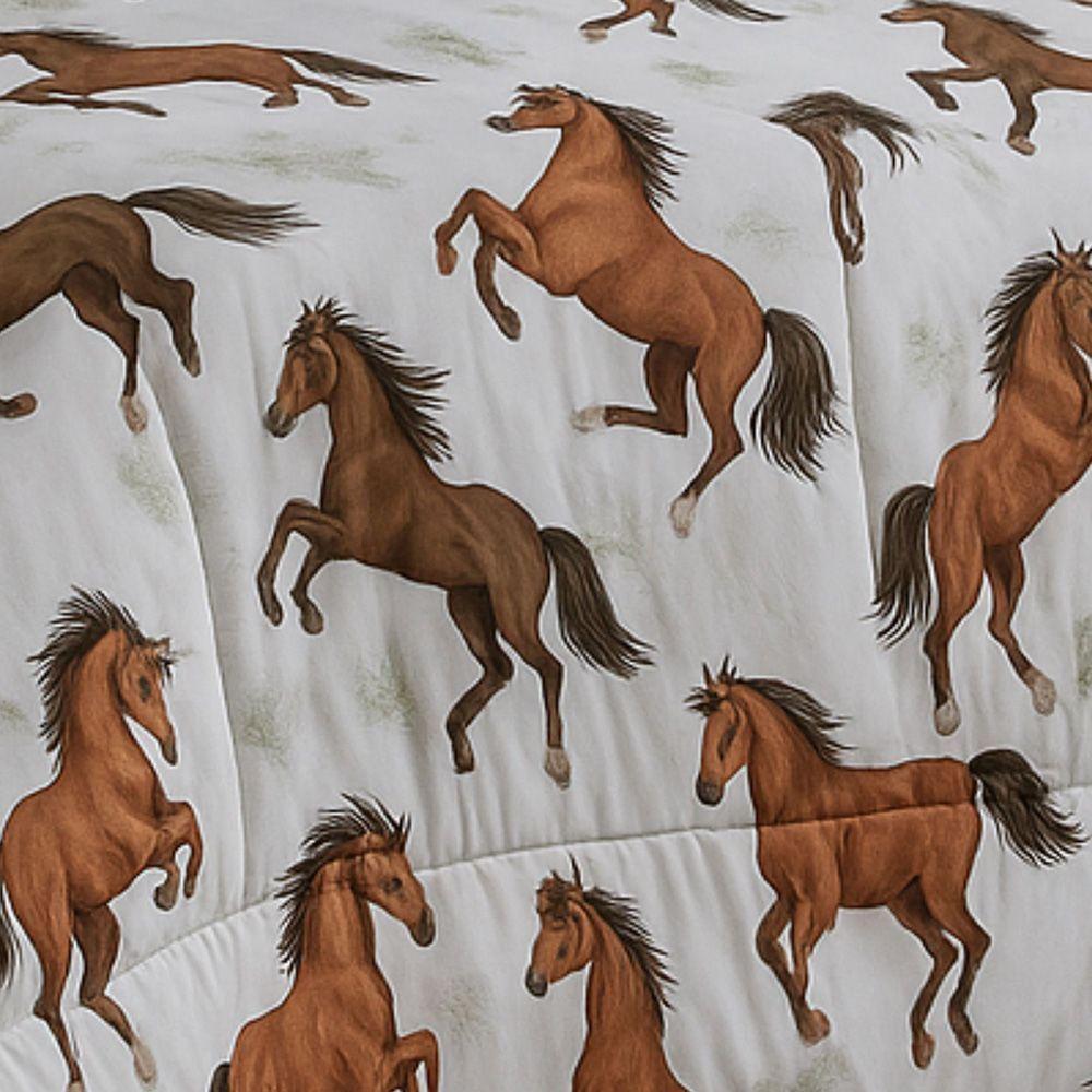 Edredom Mimos Solteiro Dupla Face Malha Manta Soft Cavalo - 100% Algodão - 4