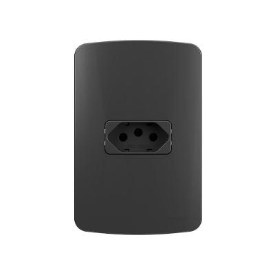 Tomada Margirius B3 Colors 2p+t 20a Com Placa 4x2 Grafite